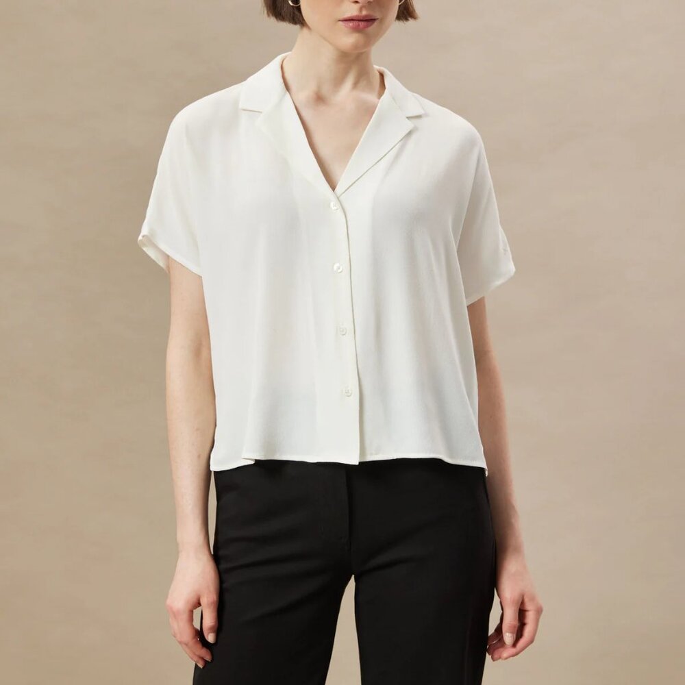 The Camp Collar Blouse in White